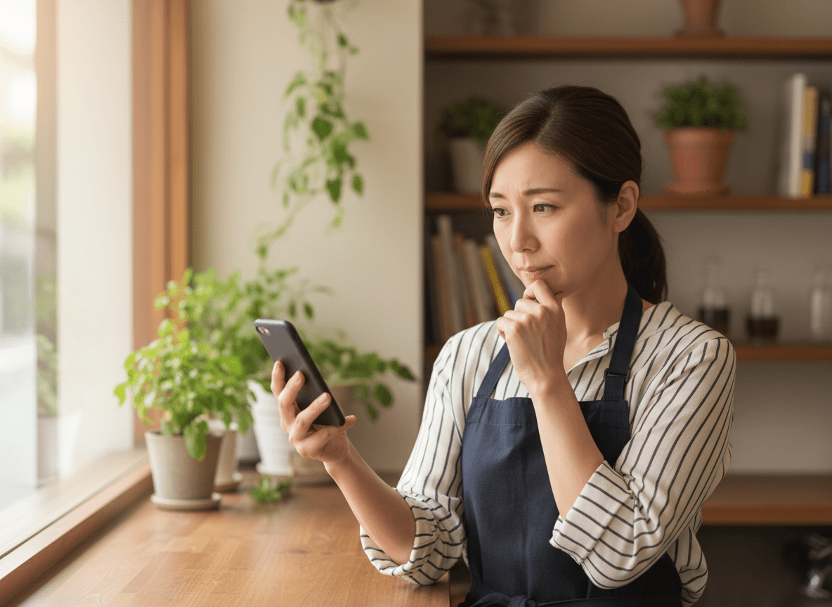 スマホで自分のお店を検索しても、思うように出てこず戸惑う店主